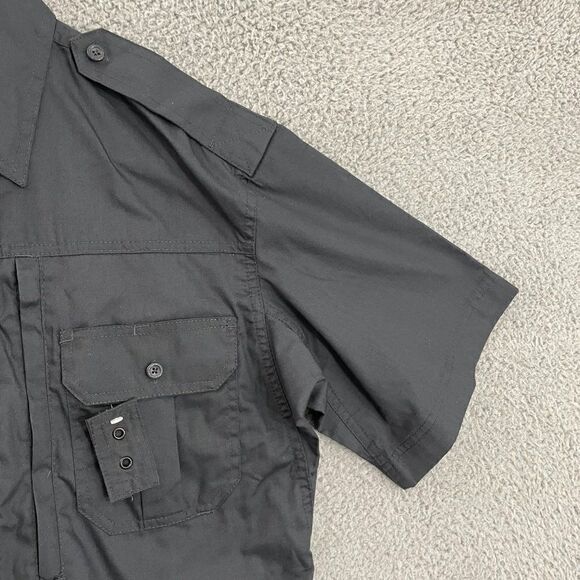 Proper Tactical‎ Shirt Men S Charcoal Ripstop Short Sleeve Button Down NEW - Picture 3 of 13
